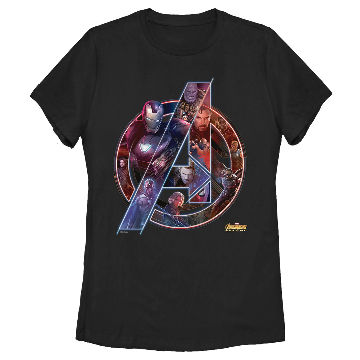 Women's Marvel Team Neon T-Shirt product image 1