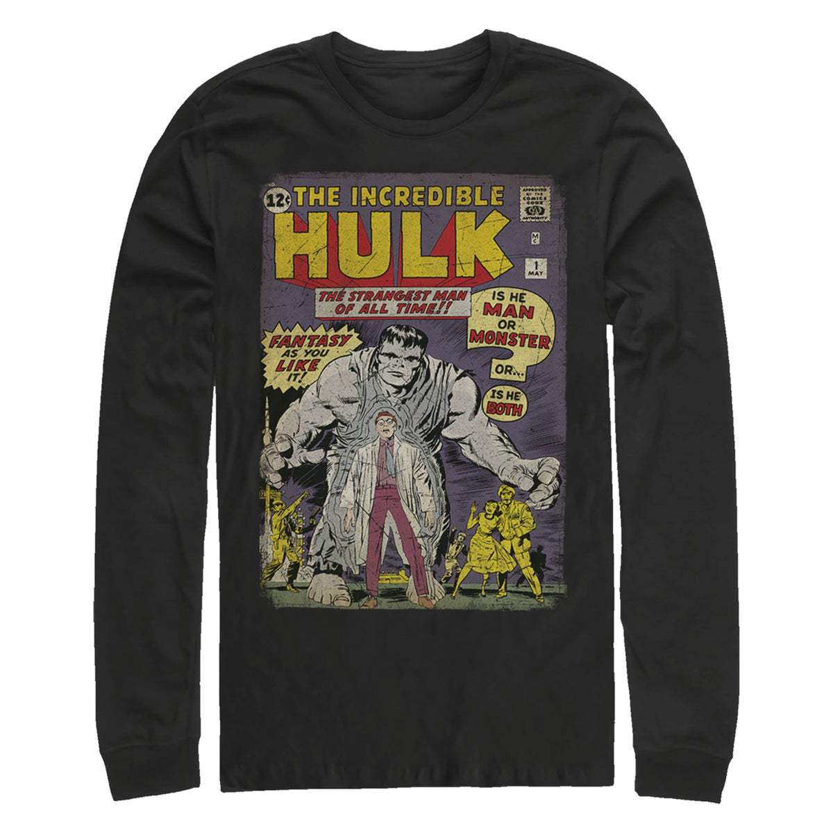 Men's Marvel Hulk ComicCover Long Sleeve T-Shirt product image 1