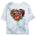 Junior's Marvel Hero Heart Bombard Tie-Dye T-Shirt product image 1