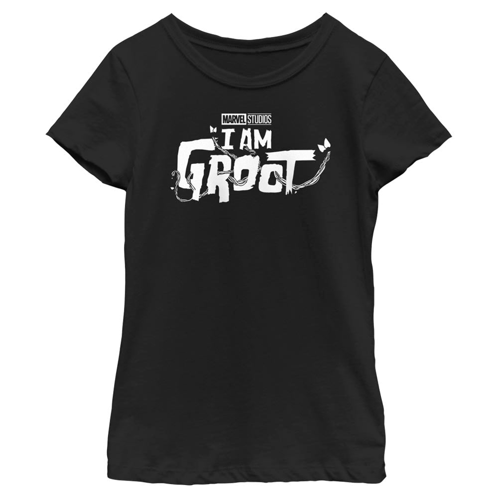 Girl's Marvel Groot White Logo T-Shirt product image 1