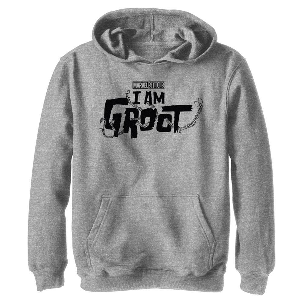 Boy's Marvel Groot Black Logo Lightweight Hoodie product image 1