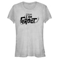 Junior's Marvel Groot Black Logo T-Shirt product image 1