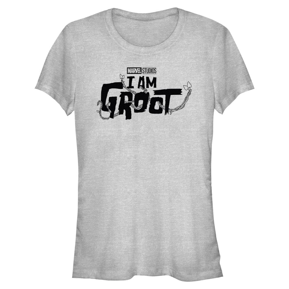 Junior's Marvel Groot Black Logo T-Shirt product image 1