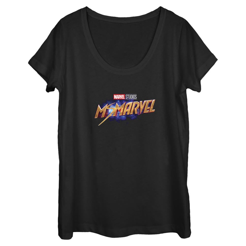 Women's Marvel Ms Logo Scoop Neck T-Shirt product image 1
