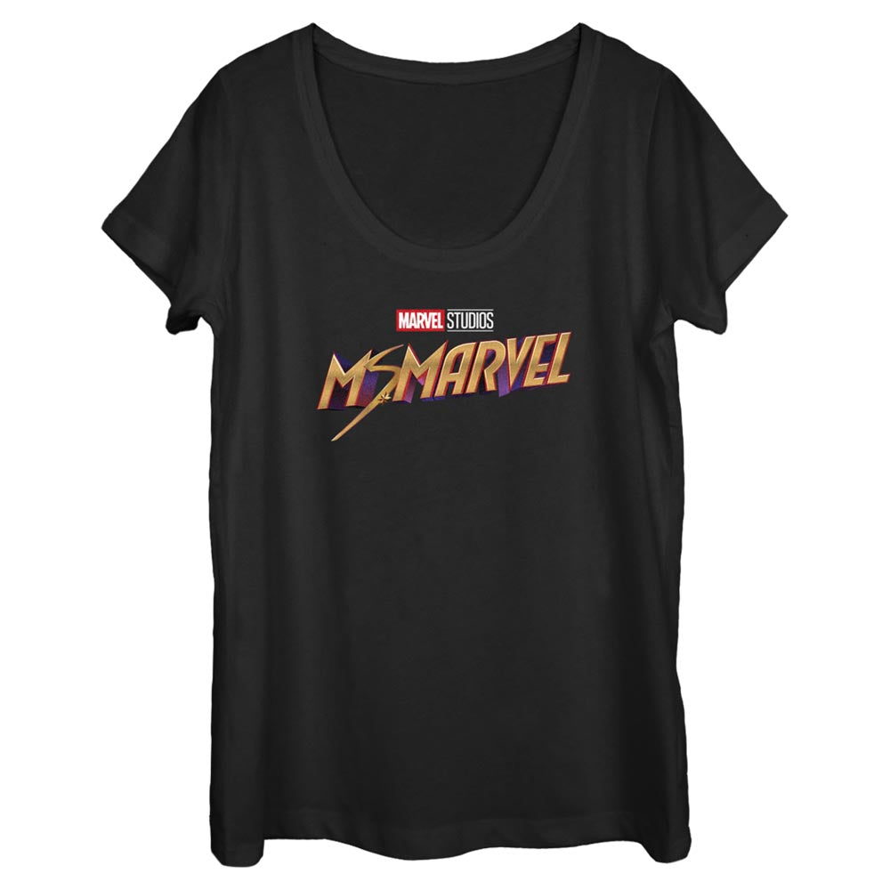 Women's Marvel Classic Logo Scoop Neck T-Shirt product image 2