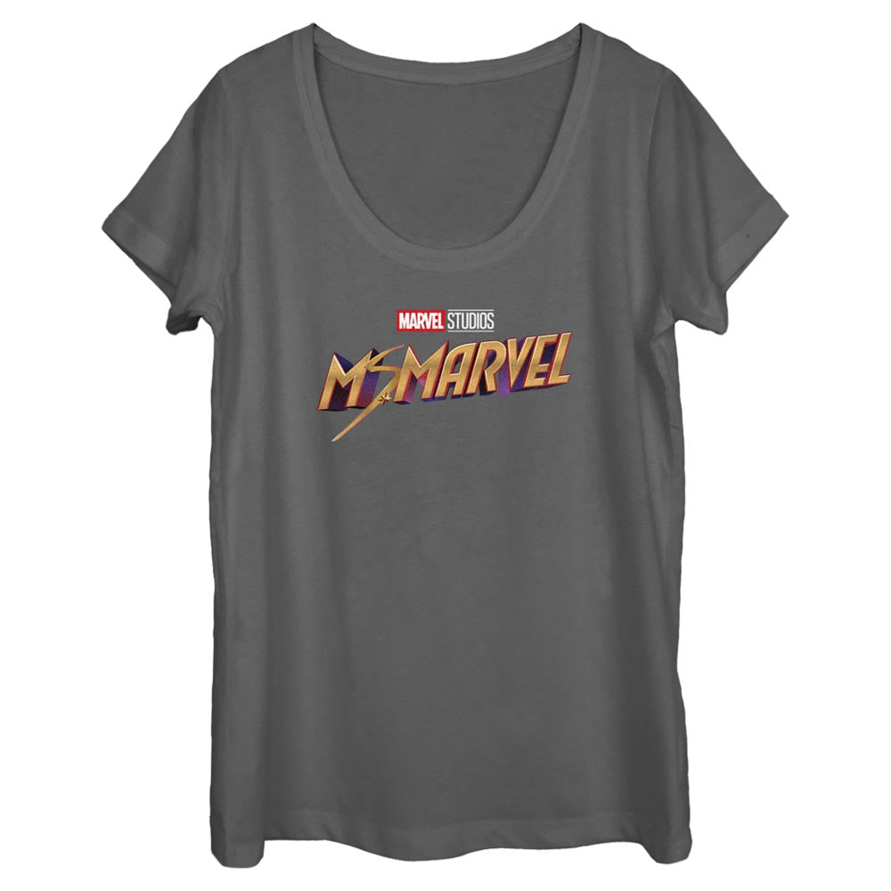 Women's Marvel Classic Logo Scoop Neck T-Shirt product image 3