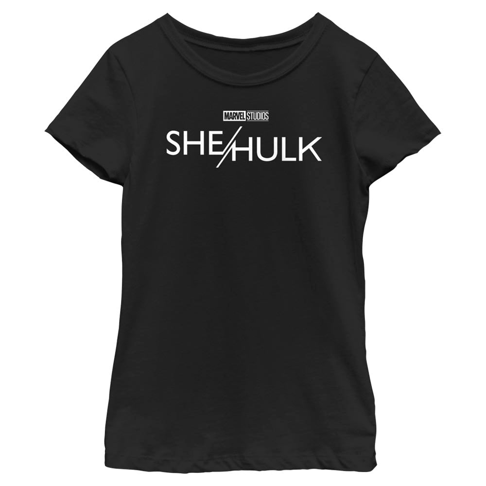 Girl's Marvel She Hulk White Logo T-Shirt product image 1