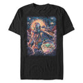 Men's Star Wars Mando Child Razor Painty Stars T-Shirt product image 1